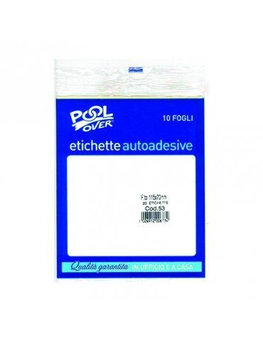 Etichette Autoadesive Pool Over in Busta con Misure Assortite - Confezione da 10 Fogli