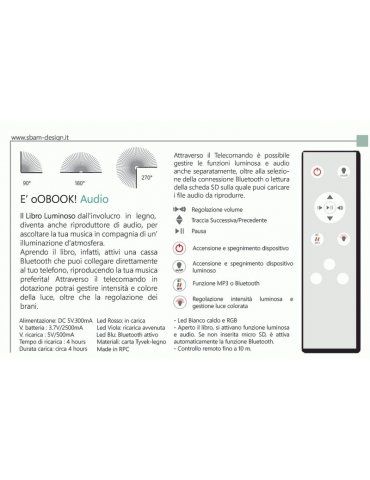 Lampada libro oOBOOK audio oOBOOK audio - Mega 1941