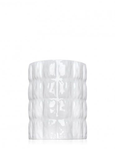 Vaso Kartell Matelassé Bianco Ghiaccio