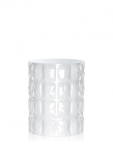 Vaso Kartell Matelassé Bianco Ghiaccio