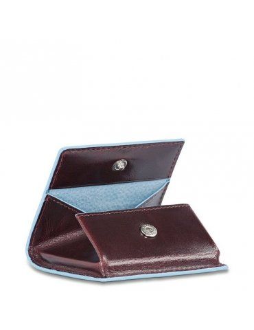 Portamonete Quadrato Piquadro Blue Square Mogano