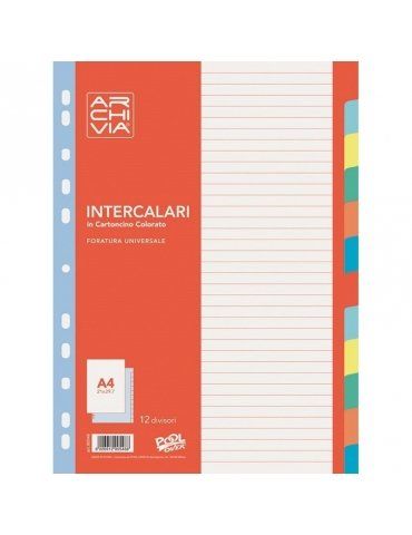 Divisori in Cartoncino A4 12 Tasti