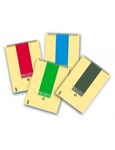 Block Notes 10x15 Pignastyle con Spirale Rigato 5mm Conf. 10 Pezzi