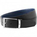 Cintura Montblanc Reversibile Cut-to-size Nera/Indaco