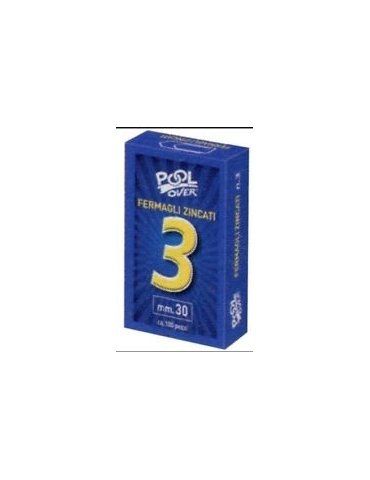 Fermagli Zincati Pool Over N°3 - Confezione da 100 Pezzi