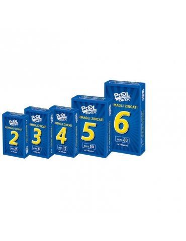 Fermagli Zincati Pool Over N°5 - Confezione da 100 Pezzi