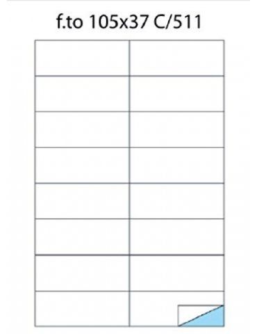 Etichette Adesive Pool Over Senza Margine Formato A4 105x37