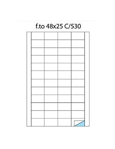 Etichette Adesive Pool Over Con Margine Formato A4 48x25