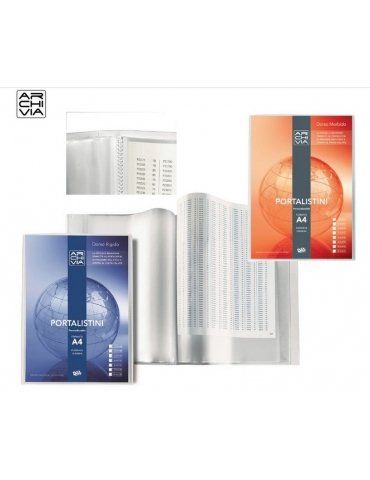 Portalistino Archivia Pool Over Personalizzabile A4 Dorso Rigido Conf. 40 Pezzi