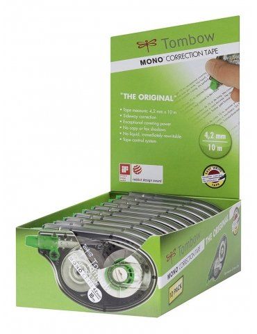 Correttore a Nastro Mono Tombow 4,2x10 m Conf. 12 Pezzi