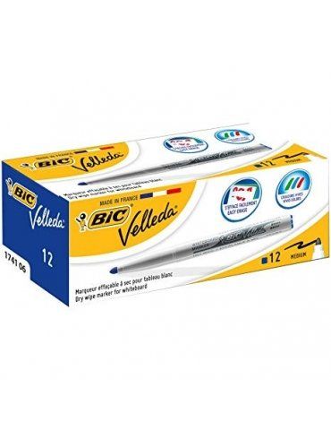 Pennarello Bic Velleda per Lavagna Conf. 12 Pezzi