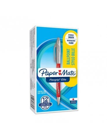 Penna a Sfera Papermate Flex Grip Elite Conf. 12 Pezzi