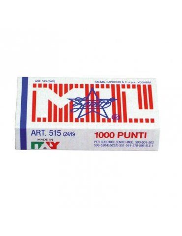 Punti Pinzatrice Zenith 515 24/6 Confezione da 10 Scatole