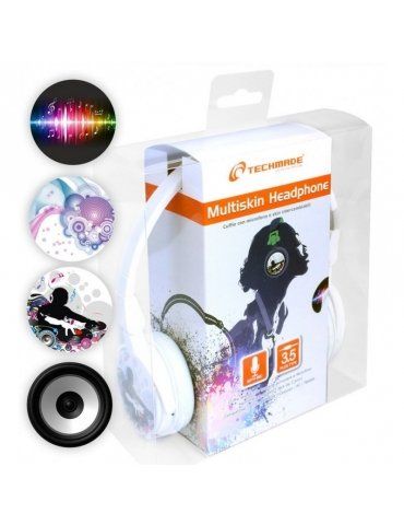 Cuffie Techmade Multiskin Bianche
