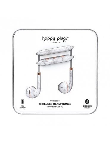 Auricolari Happy Plugs Wireless II Marble