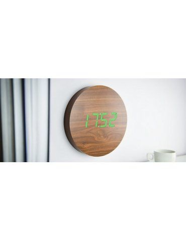 Orologio da Parete Gingko Click Clock Walnut