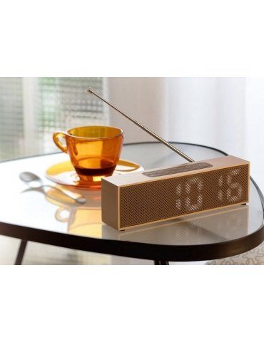 Radiosveglia Lexon Design Titanium Clock Aluminium