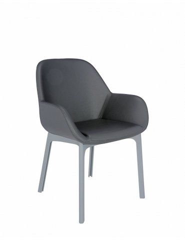 Poltroncina Kartell Clap PVC Grigia