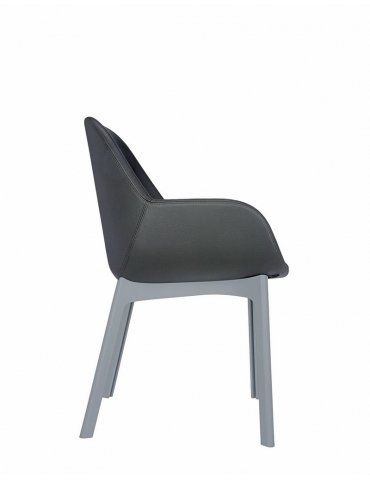 Poltroncina Kartell Clap PVC Grigia