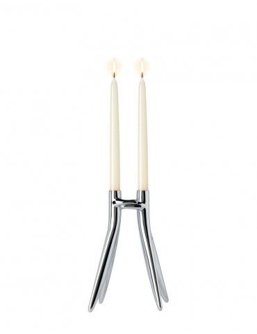 Portacandele Kartell Abbracciaio Cromato