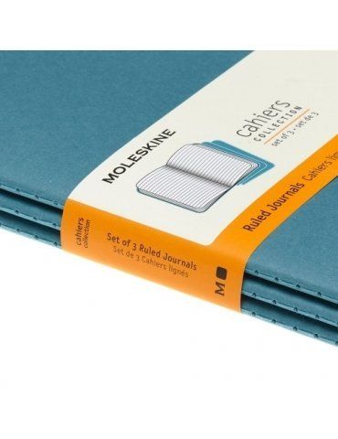 Quaderno Moleskine Cahiers Large 13x21 Righe Blu