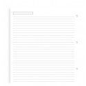 Ricambio Agenda Filofax Personal Fogli a Righe Bianchi