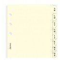 Ricambio Agenda Filofax A5 Indice A-Z Crema