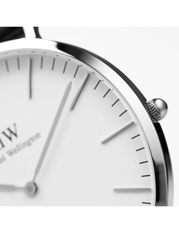 Orologio Uomo Daniel Wellington Classic Bayswater 40mm Argento/Blu