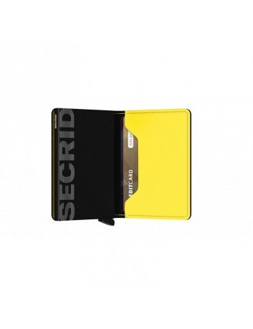 Portacarte Secrid Slimwallet Matte Black & Yellow
