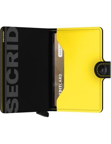 Portacarte Secrid Miniwallet Matte Black & Yellow