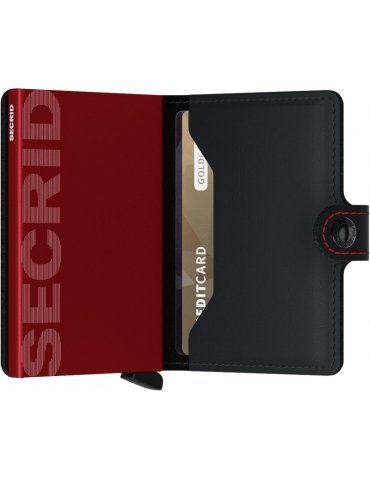 Portacarte Secrid Miniwallet Matte Black & Red