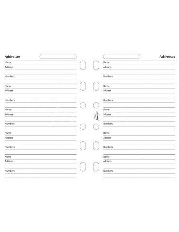 Ricambio per rubrica telefonica Pocket FILOFAX 210201 - Mega 1941