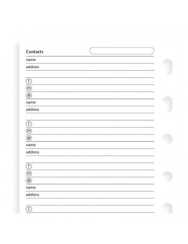 Ricambio per rubrica telefonica Pocket FILOFAX 210201 - Mega 1941