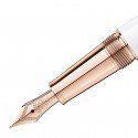 Stilografica Montblanc White Solitaire Red Gold Classique 113323 - Mega 1941