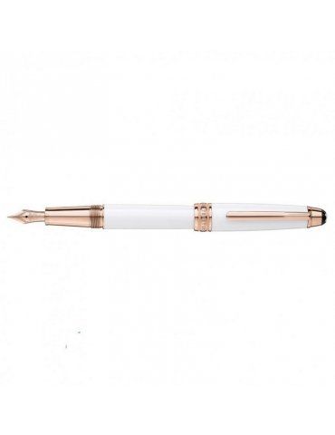 Stilografica Montblanc White Solitaire Red Gold Classique 113323 - Mega 1941