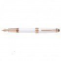 Stilografica Montblanc White Solitaire Red Gold Classique 113323 - Mega 1941