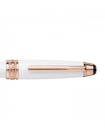 Stilografica Montblanc White Solitaire Red Gold Classique 113323 - Mega 1941