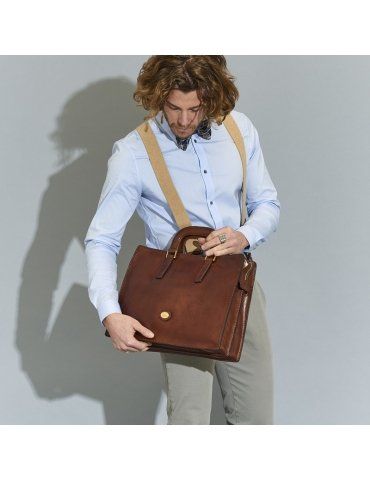 Cartella The Bridge Story 2 Scomparti Marrone