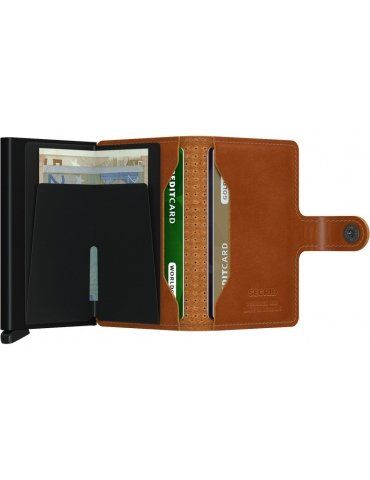 Portacarte Secrid Miniwallet Perforated Cognac