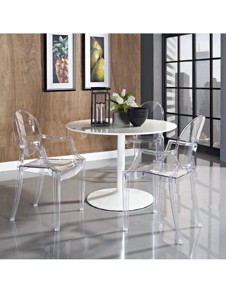 Kartell Louis Ghost – Sedia In Policarbonato Nero – Design Luigi XV Moderno – Impilabile – 94x54x55 Cm