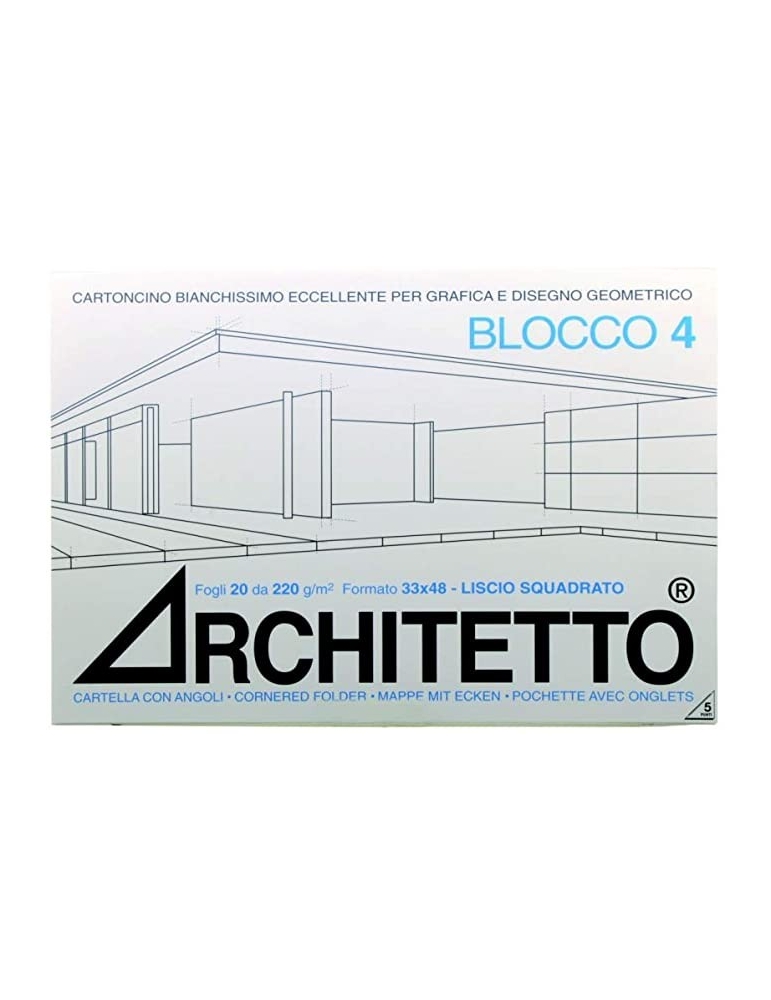 Album da Disegno Architetto F4 Liscio Squadrato 33x48 cm