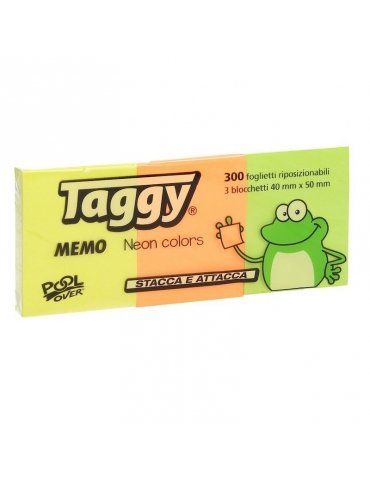 Blocco Adesivo Taggy 40x50 Colore Neon Confezione 12 Pezzi