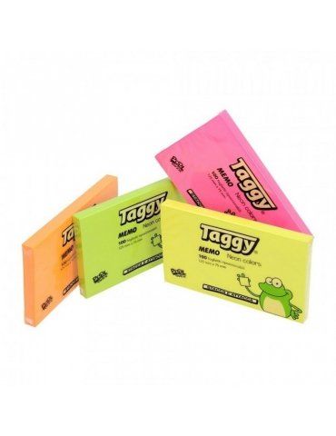 Blocco Adesivo Taggy 125x75 Colore Neon Confezione 12 Pezzi
