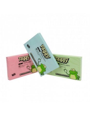 Blocco Adesivo Taggy 125x75 Colore Pastello Confezione 12 Pezzi