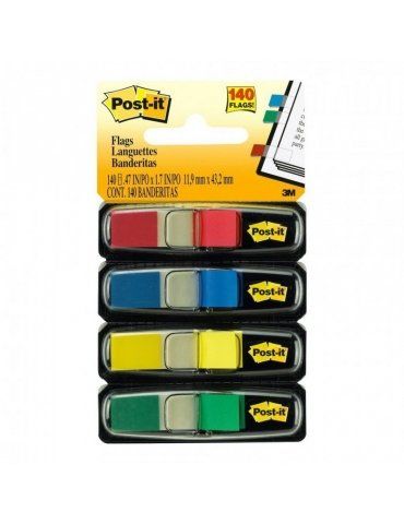 Segnapagina Post-It 3M 4 Colori 11x43