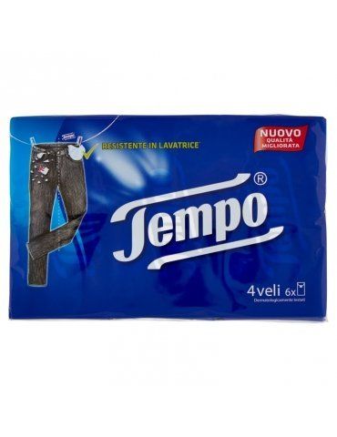 Fazzoletti TEMPO 4 Veli Confezione 6 Pezzi