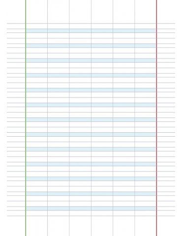 Quaderno per Disgrafia One Color Rigatura A 1°-2° Elementare