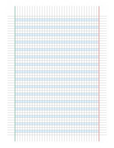 Quaderno per Disgrafia One Color Quadretto Q 0,5 cm 1°-2°-3° Elementare/Medie/Superiori