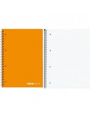 Quaderno Spiralato Tinta Unita con Fori Quadretti 4MM A4