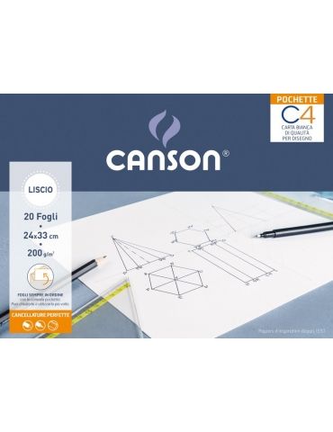 Album Disegno Canson C4 Liscio Pochette 24x33